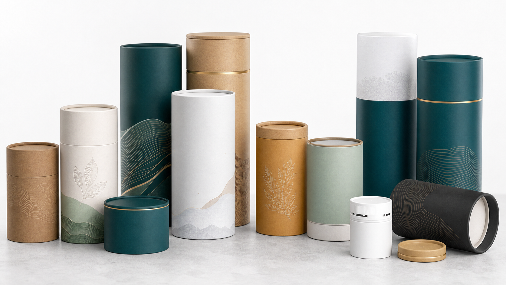 Custom paper tube packaging samples by Jiayi Supply